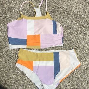 Color Block Bikini Set